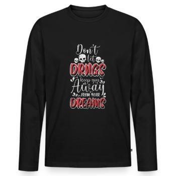 Withdrawal Addiction Health Marijuana - Men's Premium Organic Long Sleeve Shirt - black - Front - Nico (187cm)