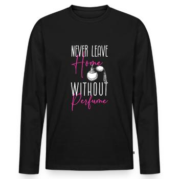Duft Flakon Duftspray Sammler - Männer Premium Bio Langarmshirt - Schwarz - Vorne - Nico (187cm)