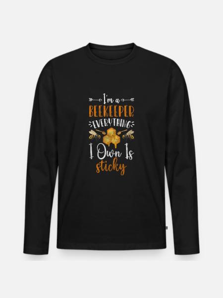 Beekeeper Beekeeping Stinger - Men's Premium Organic Long Sleeve Shirt - black