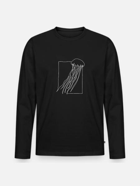 jellyfish - Men's Premium Organic Long Sleeve Shirt - black