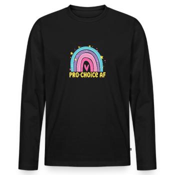 Pro-Choice AF Hex Le Patriarcat Féministe - T-shirt manches longues Premium bio Homme - noir - Devant - Nico (187cm)