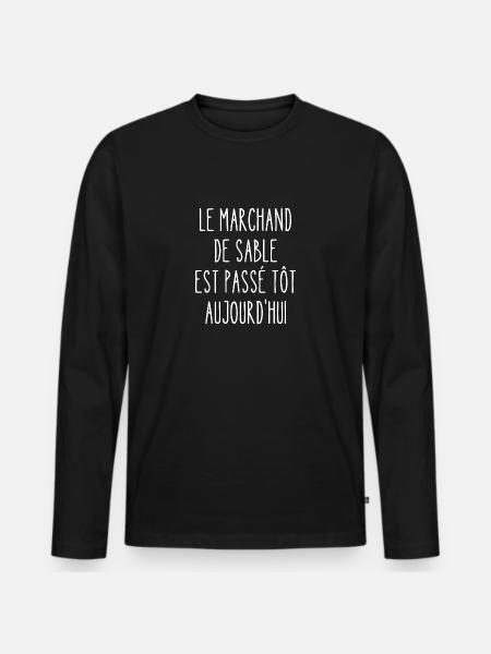 le marchand de sable - T-shirt manches longues Premium bio Homme - noir