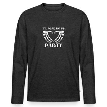 Til Death Do Us Party Bride Squelette - T-shirt manches longues Premium bio Homme - anthracite chiné - Devant - Nico (187cm)