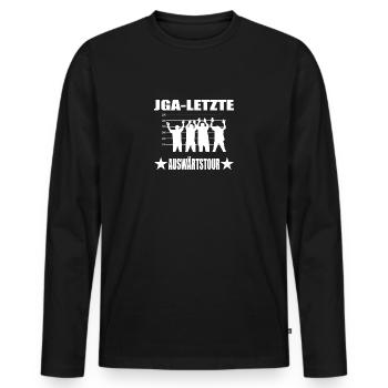 Junggesellenabschied - Männer Premium Bio Langarmshirt - Schwarz - Vorne - Nico (187cm)