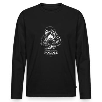Poodle Dad Dog Dog Poodle Wilsigns - Men's Premium Organic Long Sleeve Shirt - black - Front - Nico (187cm)