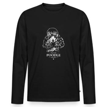 Poodle Mom Dog Dog Poodle Wilsigns - Men's Premium Organic Long Sleeve Shirt - black - Front - Nico (187cm)