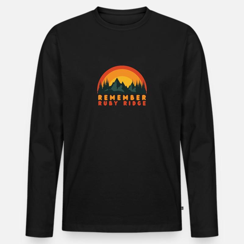 Remember Ruby Ridge Gun Rights - Männer Premium Bio Langarmshirt - Schwarz