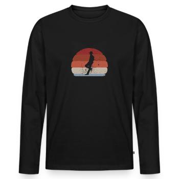 Been Doing Cowboy Stuff All Day Rodeo - Männer Premium Bio Langarmshirt - Schwarz - Vorne - Nico (187cm)