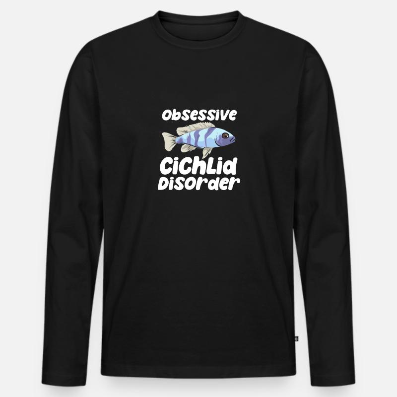Obsessive Cichlid Disorder - Männer Premium Bio Langarmshirt - Schwarz
