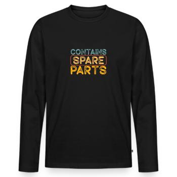 Bionic Spare Parts Design Knee and Hip Replacement - Männer Premium Bio Langarmshirt - Schwarz - Vorne - Nico (187cm)
