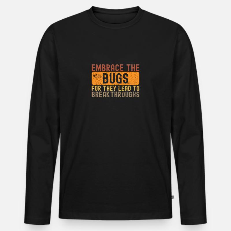 Programming Programmer Coding Motivation - Männer Premium Bio Langarmshirt - Schwarz