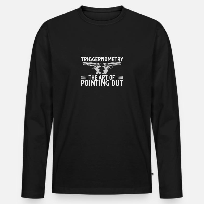 2nd Amendment Rights Triggernometry Gun - Männer Premium Bio Langarmshirt - Schwarz
