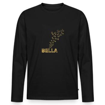 Bella als Boot - Männer Premium Bio Langarmshirt - Schwarz - Vorne - Nico (187cm)