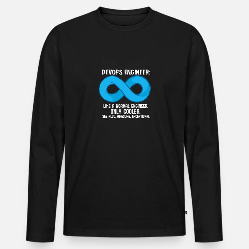 DevOps Engineer Definition Männer Premium Bio Langarmshirt
