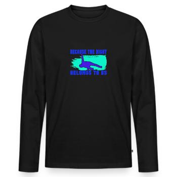 Breakdance BBoy Night nous appartient - T-shirt manches longues Premium bio Homme - noir - Devant - Nico (187cm)