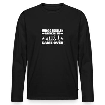 Junggesellenabschied - Männer Premium Bio Langarmshirt - Schwarz - Vorne - Nico (187cm)