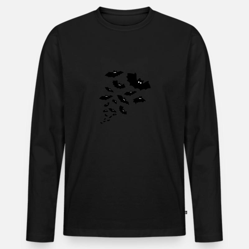 fledermäuse fledermaus - Männer Premium Bio Langarmshirt - Schwarz