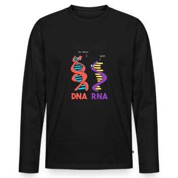 Botaniker - Männer Premium Bio Langarmshirt - Schwarz - Vorne - Nico (187cm)