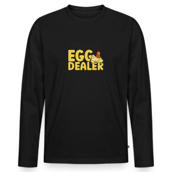 Egg Dealer Egg Farmer Chicken Lover - Männer Premium Bio Langarmshirt - Schwarz - Vorne - Nico (187cm)