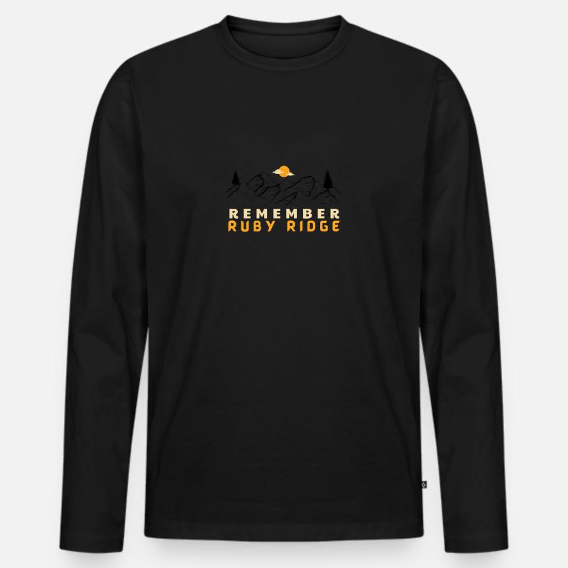 Remember Ruby Ridge Gun Rights - Men's Premium Organic Long Sleeve Shirt - black