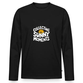 Sunny Summer Moments Vibes Summer Sun - Men's Premium Organic Long Sleeve Shirt - black - Front - Nico (187cm)