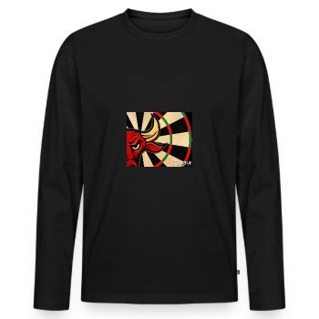 Bulls Eye Dart - Männer Premium Bio Langarmshirt - Schwarz - Vorne - Nico (187cm)