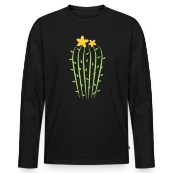 Cactus Costume Plant Carnival Cacti Carnival - Men's Premium Organic Long Sleeve Shirt - black - Front - Nico (187cm)