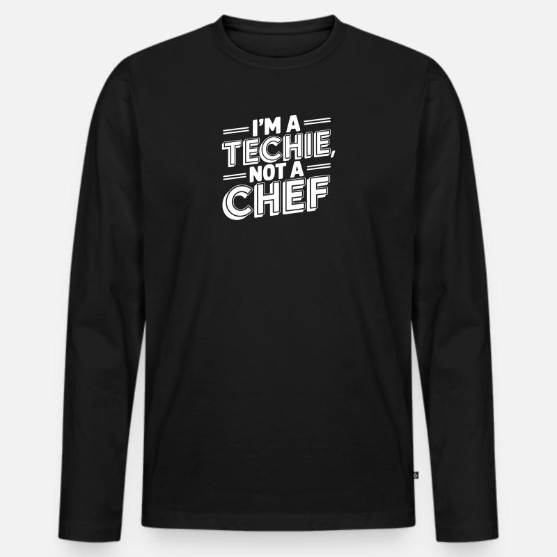 Technicien Pas Chef Technicien Programmeur IT - T-shirt manches longues Premium bio Homme - noir