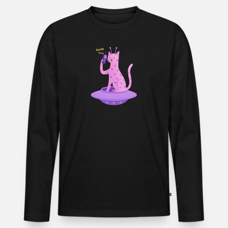 SOFTIE #1 - Männer Premium Bio Langarmshirt - Schwarz