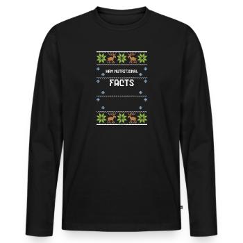 Valeurs nutritives du jambon - T-shirt manches longues Premium bio Homme - noir - Devant - Nico (187cm)