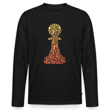 Chess piece symbols chess game chess player - Men's Premium Organic Long Sleeve Shirt - black - Front - Nico (187cm)