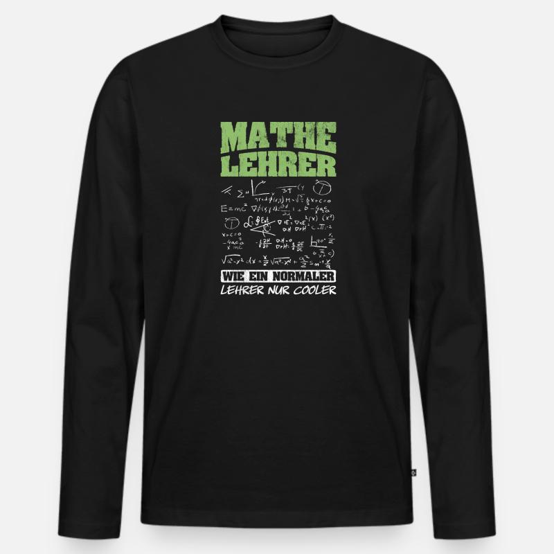 Mathematiker Mathematik Lehrer - Männer Premium Bio Langarmshirt - Schwarz