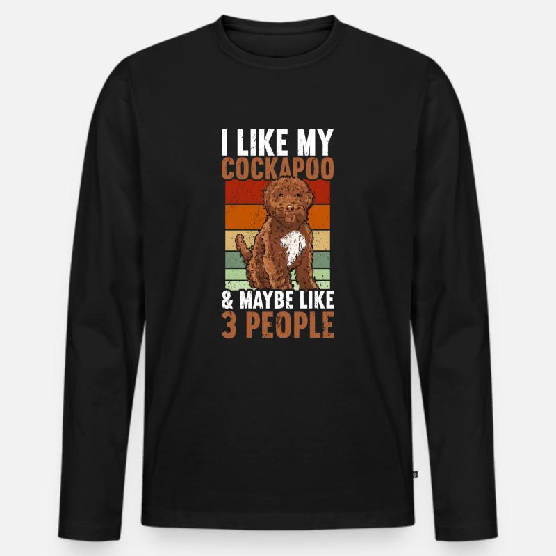 Cockapoo - Männer Premium Bio Langarmshirt - Schwarz