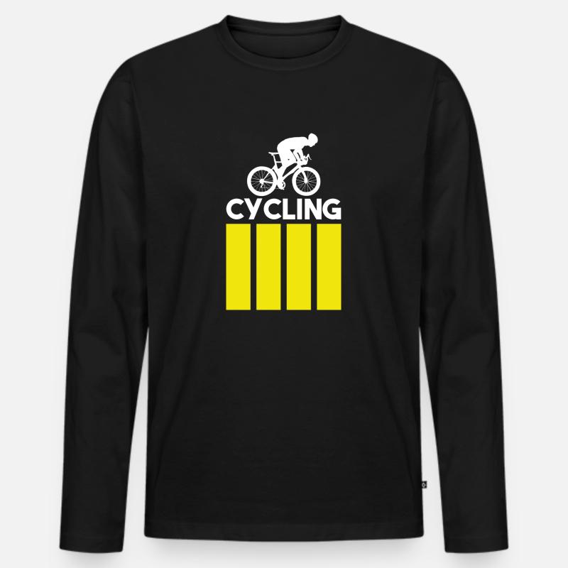 Cycling - Modern - Männer Premium Bio Langarmshirt - Schwarz