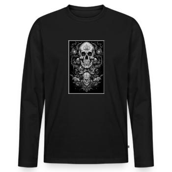 Gothic Aesthetic Occult Unholy Grunge Emo Punk - Männer Premium Bio Langarmshirt - Schwarz - Vorne - Nico (187cm)