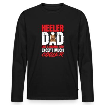 Australian Cattle Dog Red Blue Heeler - Männer Premium Bio Langarmshirt - Schwarz - Vorne - Nico (187cm)