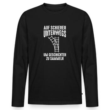 Model Railroad Model Train Train Railroad Railroad Railroad Railroad Model Train Model Train Model T - Men's Premium Organic Long Sleeve Shirt - black - Front - Nico (187cm)