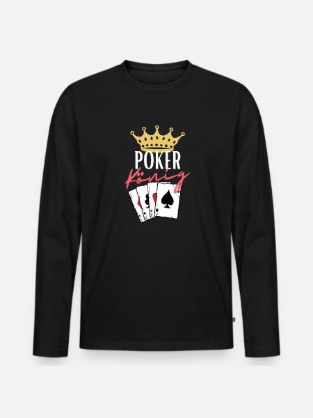 Poker King - Men's Premium Organic Long Sleeve Shirt - black