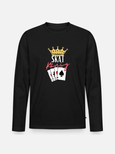 Skat King - Men's Premium Organic Long Sleeve Shirt - black