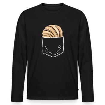 Concha Hispanic Mexikanisch Pan Dulce - Männer Premium Bio Langarmshirt - Schwarz - Vorne - Nico (187cm)