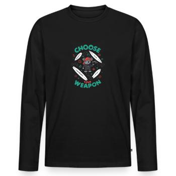 Choose Your Weapon Surfboards - Men's Premium Organic Long Sleeve Shirt - black - Front - Nico (187cm)