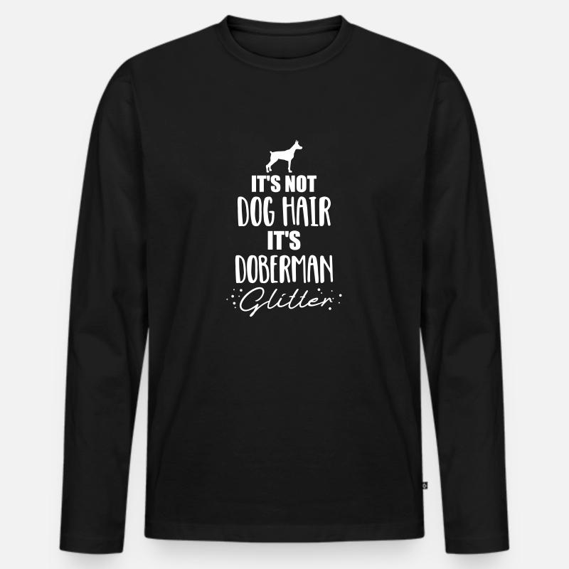 Dobermann - Männer Premium Bio Langarmshirt - Schwarz