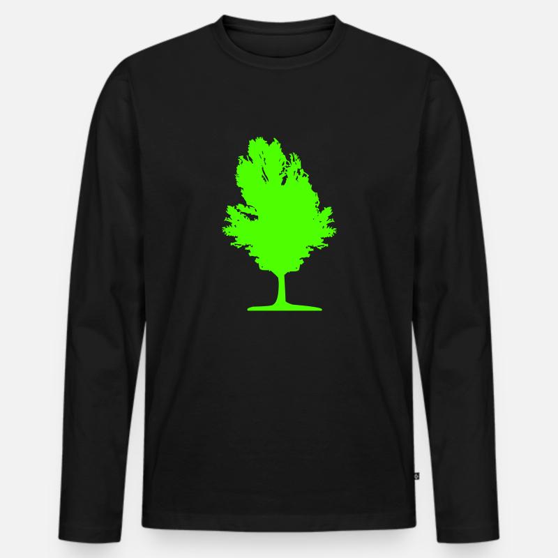 baum 01 - Männer Premium Bio Langarmshirt - Schwarz