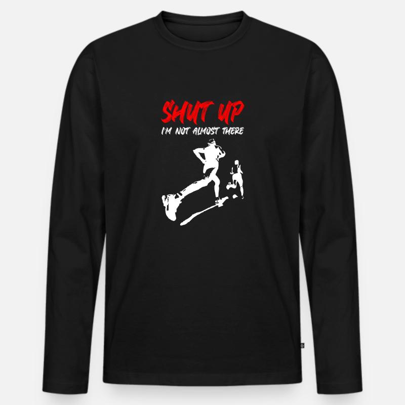 Running clearance - Männer Premium Bio Langarmshirt - Schwarz