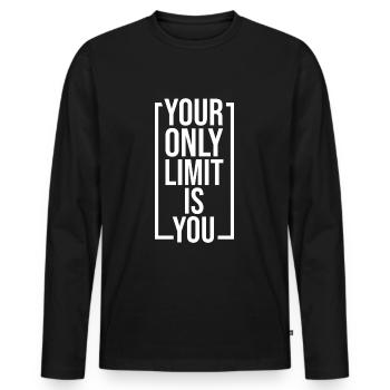 Your only limit is you - Men's Premium Organic Long Sleeve Shirt - black - Front - Nico (187cm)