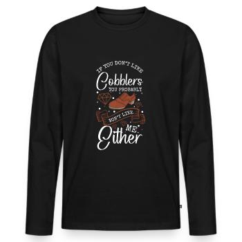Cordonnier Profession Artisanat Cuir - T-shirt manches longues Premium bio Homme - noir - Devant - Nico (187cm)