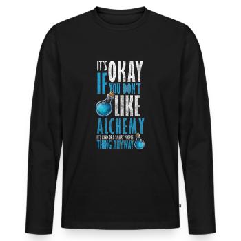 Alchemy Laboratory Research - Men's Premium Organic Long Sleeve Shirt - black - Front - Nico (187cm)