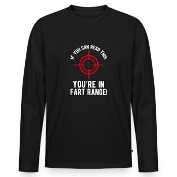 Si vous pouvez lire une citation amusante, vous êtes dans le - T-shirt manches longues Premium bio Homme - noir - Devant - Nico (187cm)