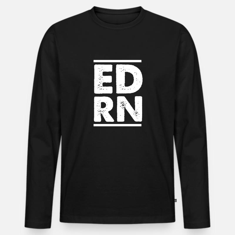 Notierte Krankenschwester - Männer Premium Bio Langarmshirt - Schwarz