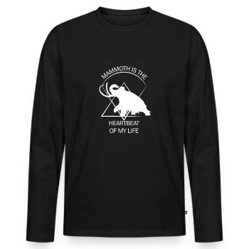 Drôle de mammouth Âge de pierre Conception de l’âge de glace Préhistorique - T-shirt manches longues Premium bio Homme - noir - Devant - Nico (187cm)